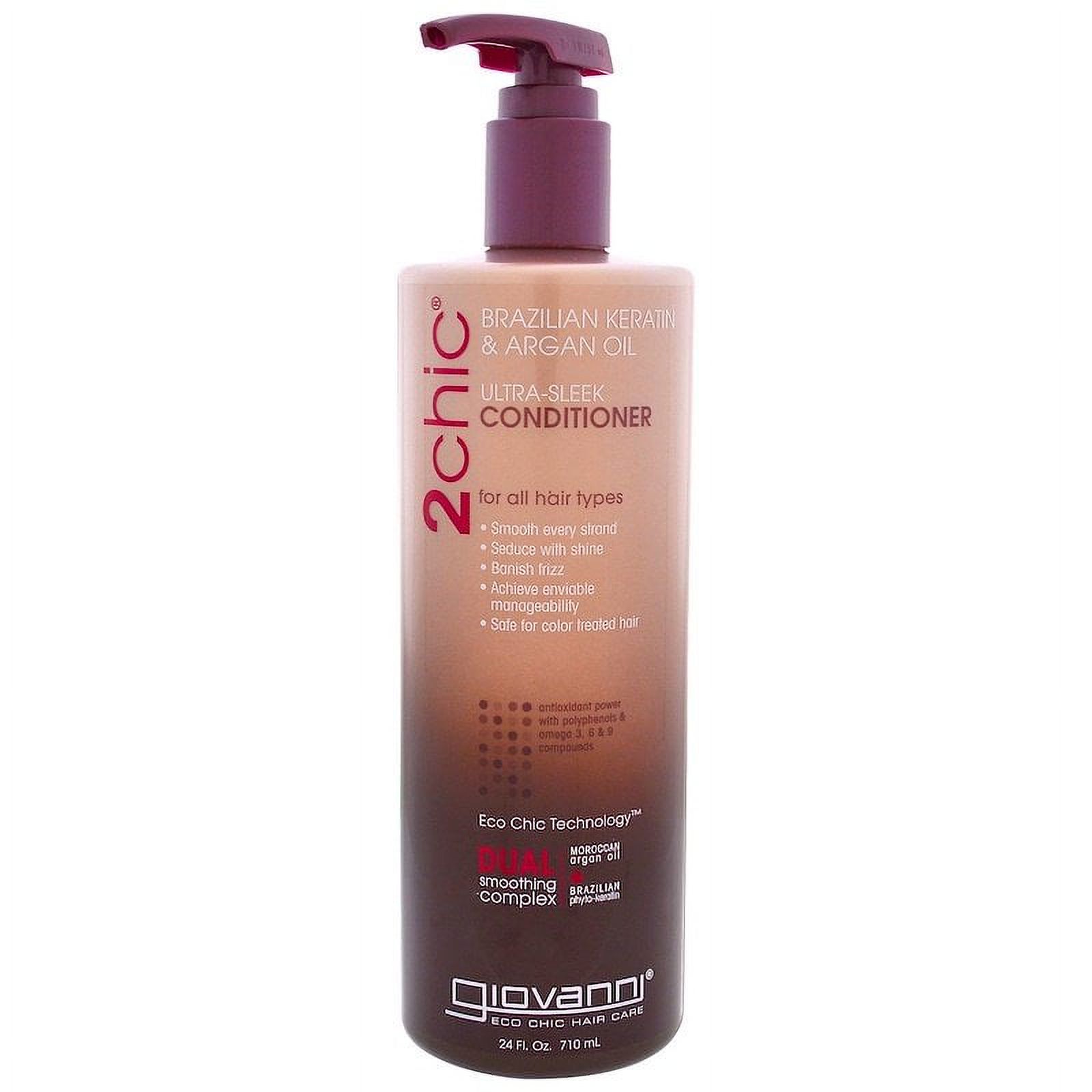 Giovanni Ultra Sleek Conditioner Brazilian Keratin and Argan Oil, Sulfate Free, No Parabens, 24 oz with Pump - image 1 of 7