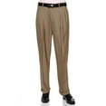 thumbnail image 1 of Giovanni Uomo Mens Pleated Front Dress Pants with Hidden Expandable Waist Camel-44 Short, 1 of 4
