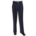 thumbnail image 1 of Giovanni Uomo Mens Pleated Front Expandable Waist Dress Pants Navy 31W x 32L, 1 of 3