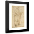 thumbnail image 1 of Giovanni de' Vecchi 15x24 Black Modern Framed Museum Art Print Titled - Standing Figure of Saint Peter Holding Book and Keys. (1536-1615), 1 of 5