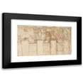 thumbnail image 1 of Giovanni de' Vecchi 18x12 Black Modern Framed Museum Art Print Titled - Design for a Wall Decoration; Representations of the Ascension and of the Conversion of the Ethiopian Eunuch (ca. 1600, 1 of 5