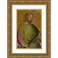 thumbnail image 1 of Giovanni di Bartolomeo Cristiani 13x18 Gold Ornate Wood Frame and Double Matted Museum Art Print Titled - St. Martin Holding His Sword, 1 of 4