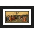thumbnail image 1 of Giovanni di Paolo 18x11 Black Ornate Wood Framed Double Matted Museum Art Print Titled - The Crucifixion (C. 1447), 1 of 5