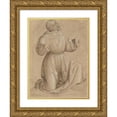 thumbnail image 1 of Giovanni di Pietro 15x18 Gold Ornate Wood Frame and Double Matted Museum Art Print Titled - Saint Francis Receiving the Stigmata (Early 16th Century), 1 of 4