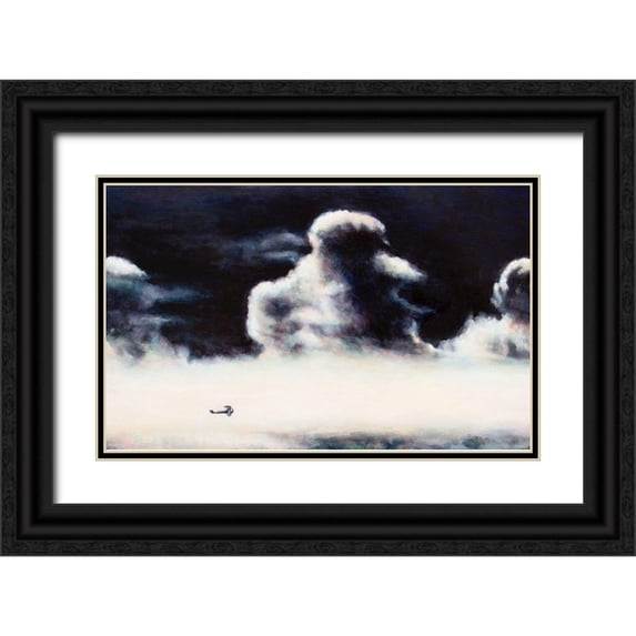 Gipe, L. 18x13 Black Ornate Wood Framed with Double Matting Museum Art Print Titled - Flying High