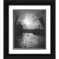 thumbnail image 1 of Gipe, Lawernce 15x17 Black Ornate Wood Framed with Double Matting Museum Art Print Titled - Sunset Bridge, 1 of 4
