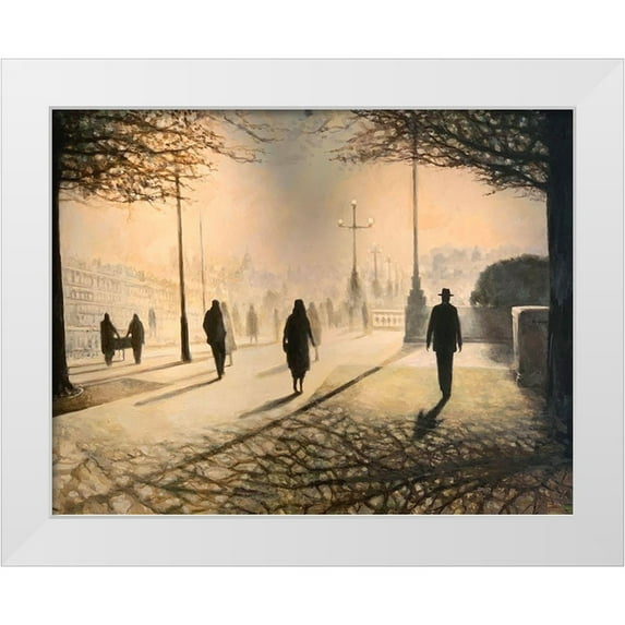 Gipe, Lawernce 18x15 White Modern Wood Framed Museum Art Print Titled - Afternoon In Paris