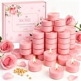 thumbnail image 1 of Giphtpoeet Tea Light Candles 50 Pack Pink Rose Scented Candles Gift Set 4 Hour, 1 of 8