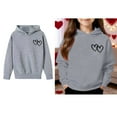 thumbnail image 1 of Gir Hoodie Valentine Sweatshirt Long Sleeve Casual Heart Sweatshirts Crew Neck Pullover Sweatshirt 8-9 Years Girl Clothes, 1 of 4