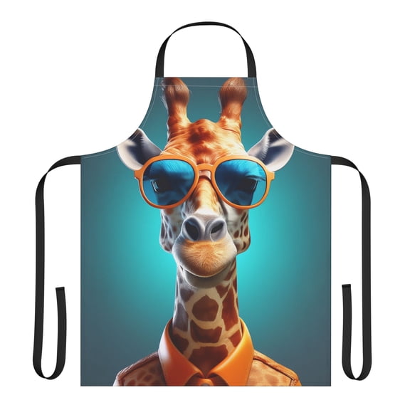 Giraffe 100% Polyester Stain-resistant 31.5 x 25.6 | Art Print Canvas Apron 2