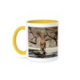 thumbnail image 1 of 3dRose, Giraffe, 15oz Two-Tone Yellow Mug, 1 of 7