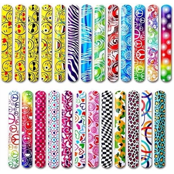 Giraffe 50 Pack Multi Color Slap Bracelets for Kids - Easter Eggs Fillers for Goody Bag - Easter Eggs Stuffers Bulk - Easters Basket Stuffers for kids Party Favors