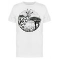 thumbnail image 1 of Giraffe And Landscape Sketch T-Shirt Men -Image by Shutterstock, Male Small, 1 of 2