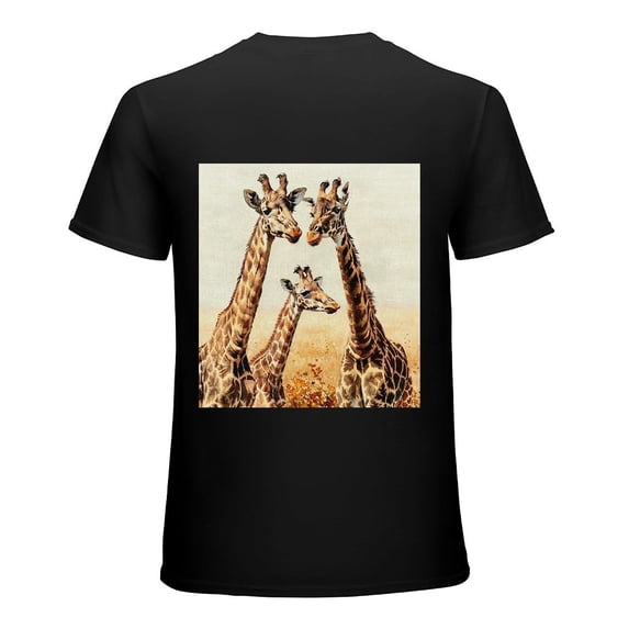 Giraffe Art Decoration, Design Shirt, Art Display, T-shirt Lover Gift Casual Breathable Men's, Women's, Boys', Girls', Children's