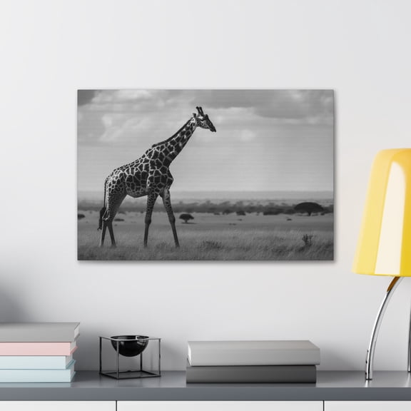Giraffe Art for Office, Living Room, Wall Decor, Wall Art, Custom Portrait Art, Wide Majestic, Nature Art