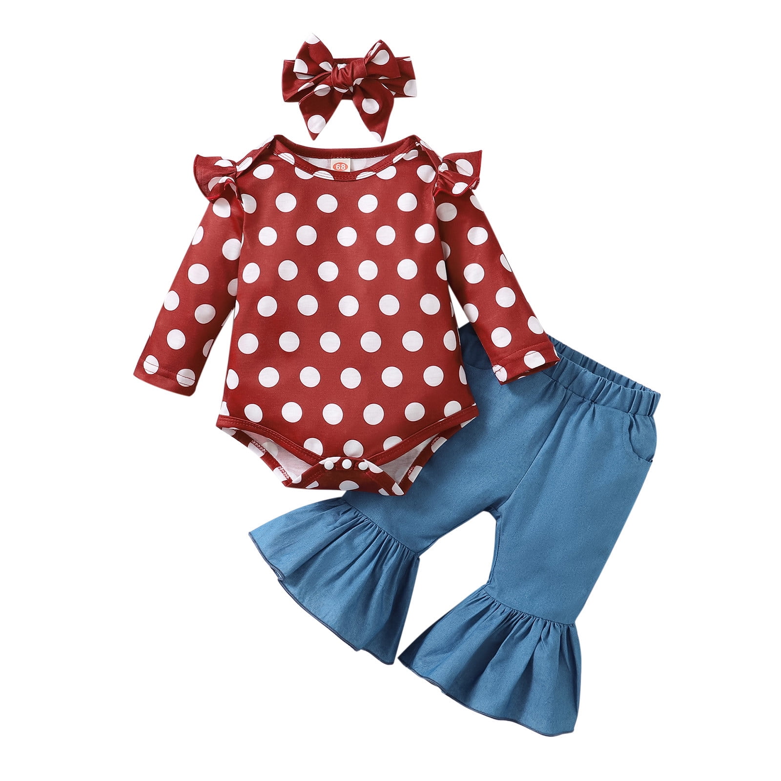 Giraffe Baby Girl Clothes Toddler Girls Outfit Polka Dots Prints