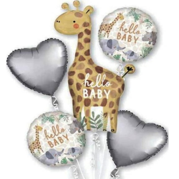Giraffe Baby Shower Balloon Bouquet