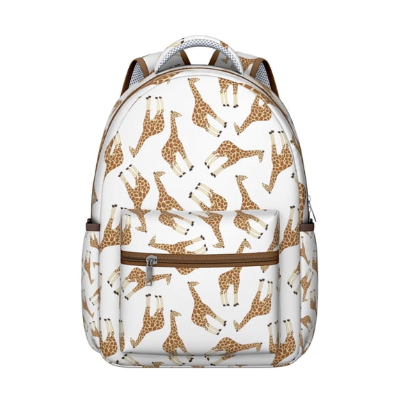 Giraffe Backpack for College & Business - Spacious School Bookbag, Laptop Compartment, Waterproof Work Bag, Trendy Animal Print, Lightweight