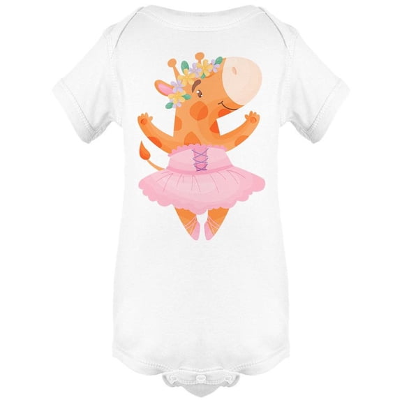 Giraffe Ballerina Cartoon Bodysuit Infant -Image by Shutterstock,  Newborn