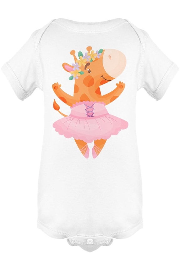 Giraffe Ballerina Cartoon Bodysuit Infant -Image by Shutterstock,  Newborn
