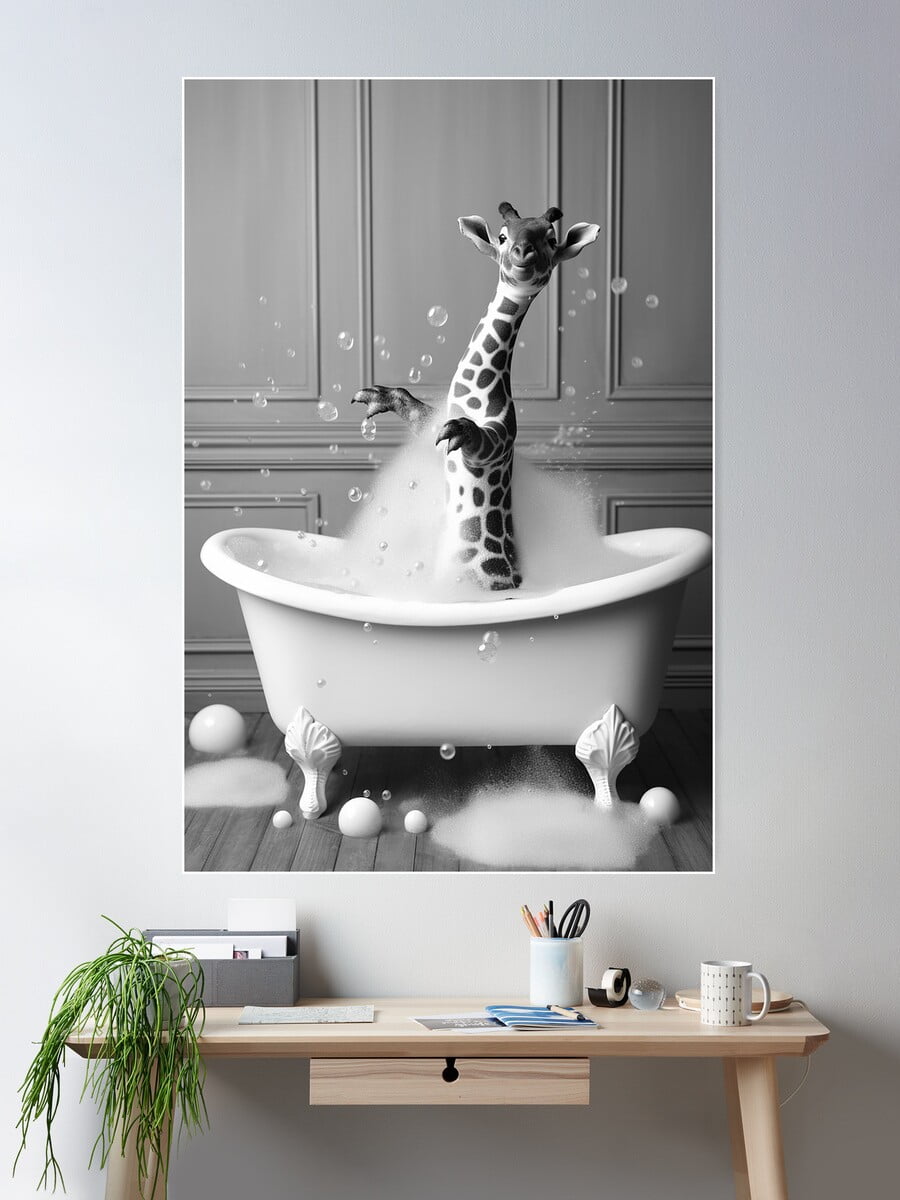 Tableau Toile 'Femme Dans Un Bain' Décoration Murale - Non Encadré