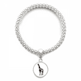 thumbnail image 1 of Giraffe Black And White Animal Sliver Bracelet Pendant Jewelry Chain Adjustable Bangle, 1 of 3