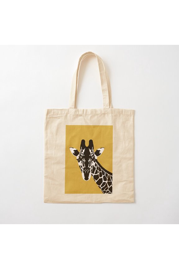 Giraffe, Black And White Canvas Tote Bags, Reusable Shopping Bag