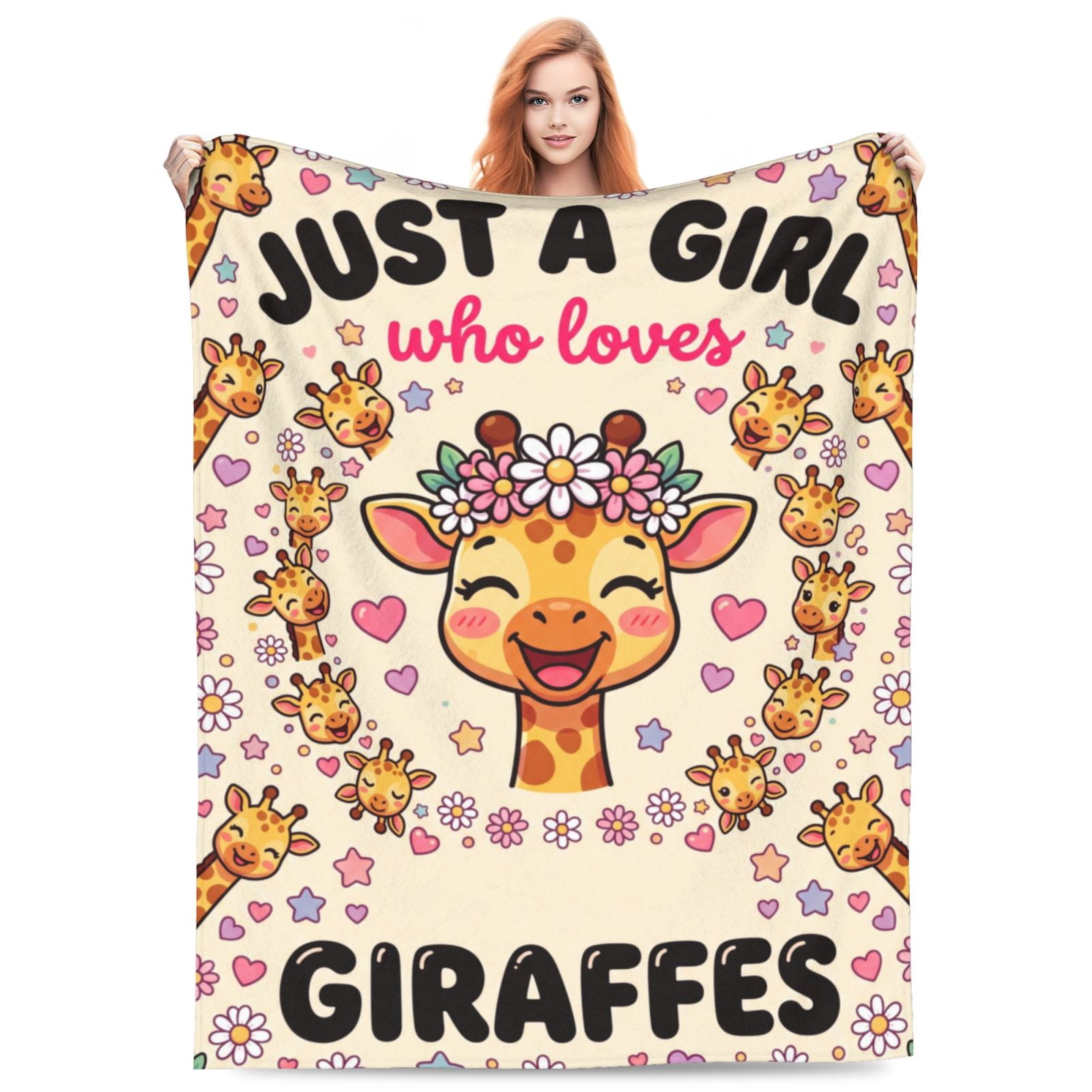 Giraffe Blanket, Funny Giraffe Theme Throw, Birthday Christmas Holiday ...