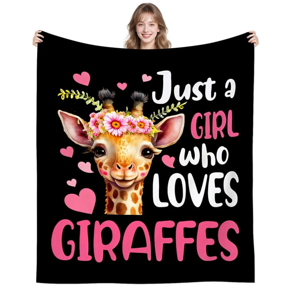 Giraffe Blanket Gifts for Women Adults,Flannel Animal Throw Blanket Gift Home Decor for Bed Couch Outdoor 50"x40"