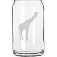 thumbnail image 1 of Giraffe Body Zoo Animal Themed Etched 16oz Libbey Can Glass, 1 of 1