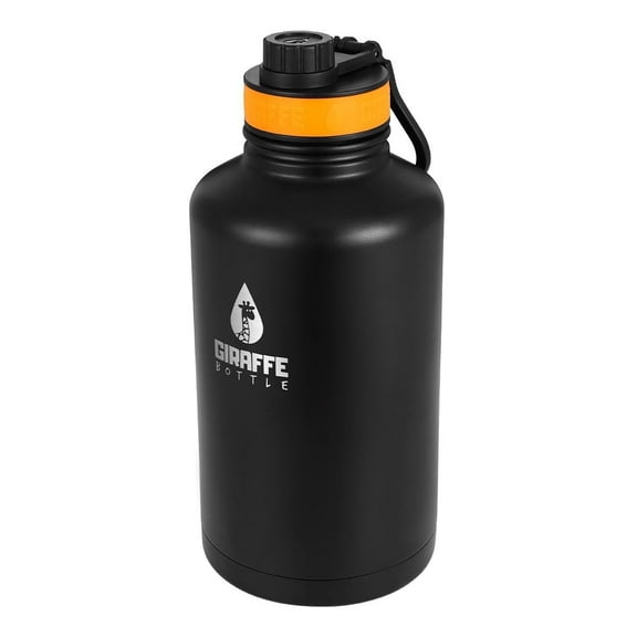 Giraffe Bottle Stainless Steel Bottle, Black, 64oz