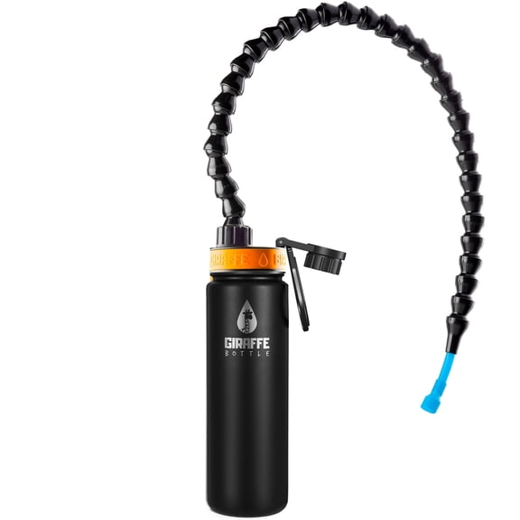Giraffe Bottle Tower XL Hands Free Drinking System, Stainless Steel - 30 Inch / 76 Cm Neck