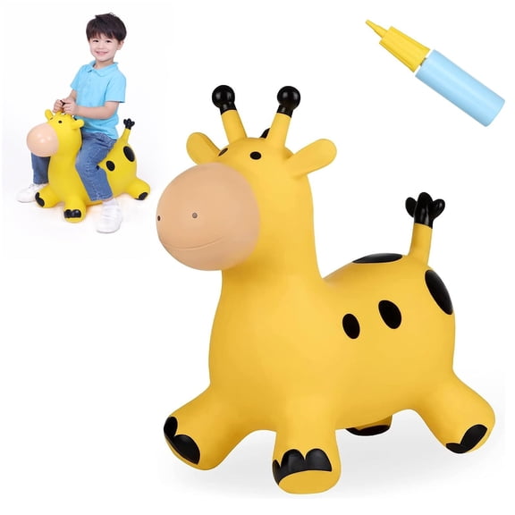 Giraffe Bouncy Horse Hopper Inflatable Jumping Horse Ride On Rubber Bouncing Ani