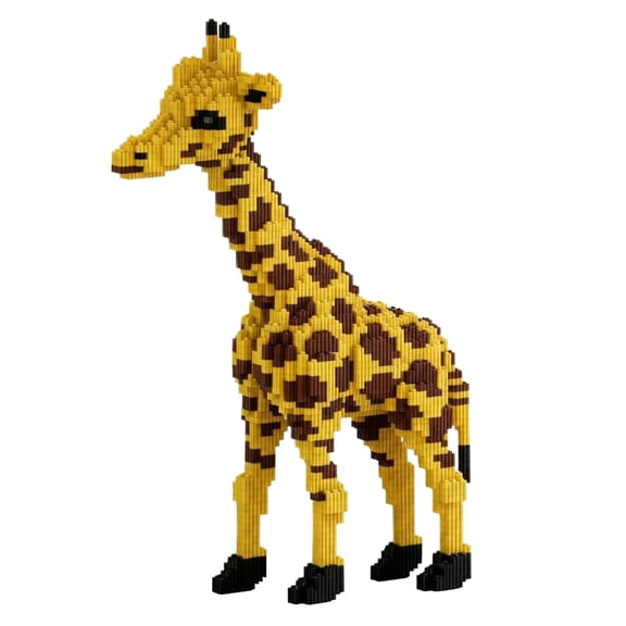 Giraffe Building Blocks (4800PCS) | Giraffe Display Model | Micro 3D Animal Building Blocks | Playful Design for Adults | Idea for Home & Office Decor