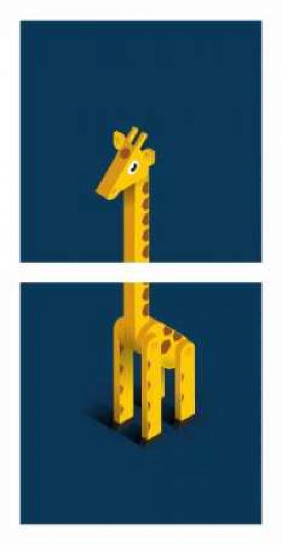Giraffe Canvas Art - Bo Virkelyst Jensen (24 x 36)