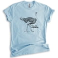 thumbnail image 1 of Giraffe Chicken Ostrich Shirt, Unisex Women's Men's Shirt, Ostrich Shirt, Funny Farm Animal Shirt, Pun Tee, Heather Light Blue, X-Large, 1 of 6