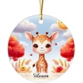 thumbnail image 1 of Giraffe Christmas Tree Ornament 2025, Personalized Giraffe Ornament with Name Giraffe Animal Ornament, Gifts for Giraffe Lovers, Custom Lovely Giraffe Xmas Ornament for Family Member S5kKDs, 1 of 6