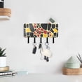 thumbnail image 1 of Giraffe Color Blocks Key Holder for Wall Mail Holder Organizer with 5 Key Hooks Wall Mount Key Rack with Shelf, 1 of 6