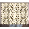 thumbnail image 1 of Ambesonne Giraffe Curtains 2 Panel Set, Cheery Animals, 108" x 63", Multicolor, 1 of 3