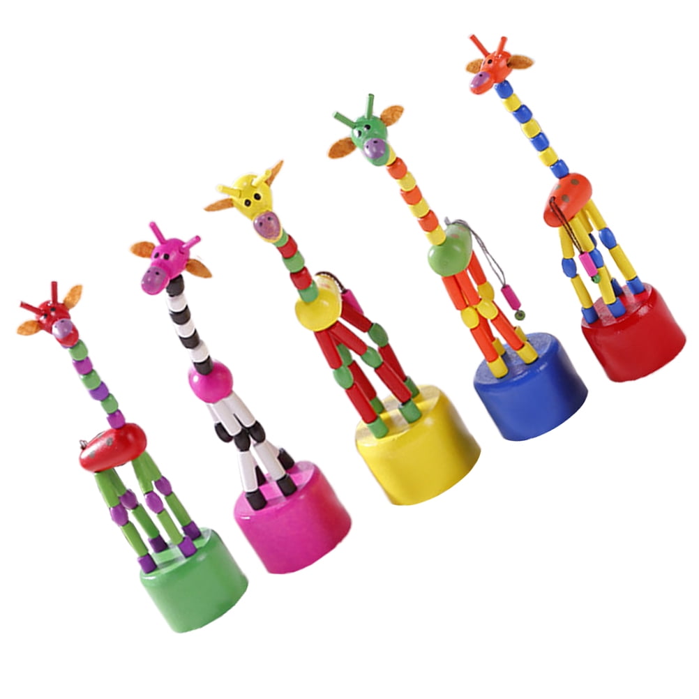 Giraffe Dancing Toys Woodenpuppets Kids Rockingpush Kid Finger Fidget
