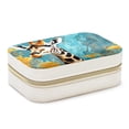 thumbnail image 1 of Giraffe Decorative Velvet Earring Holder Display Case Storage Box Portable with Removable Compartment - Gift Ideal, 1 of 7