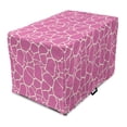 thumbnail image 1 of Giraffe Dog Crate Cover, Abstract Tropical Jungle Animal Skin Pattern Pink Camouflage Style Feminine Design, Easy to Use Pet Kennel Cover for Dogs, 35" x 23" x 27", Pink Cream, by Ambesonne, 1 of 6