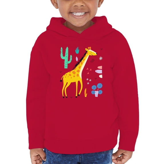 Giraffe Doodle Safari Hoodie Toddler -Image by Shutterstock, 4 Toddler