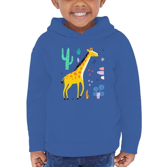 Giraffe Doodle Safari Hoodie Toddler - Toddler Hoodie