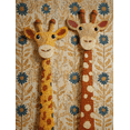 thumbnail image 1 of Giraffe Duo Textured Canvas Wall Art, Modern Animal Print for Living Room Bedroom Nursery Entryway Office Kitchen Home Decor, 1 of 8