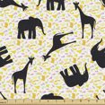 thumbnail image 1 of Ambesonne Giraffe Fabric by the Yard Upholstery, Zoo Animals Spotty, 3 Yards, Multicolor, 1 of 4