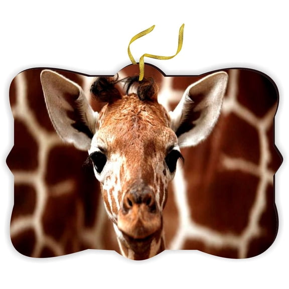 Giraffe Face Closeup - for Car Interior Rear View Mirror Hanger Car Accessories Interior Decoration Hanging Ornament Fancy Christmas Tree Ornament for Christmas