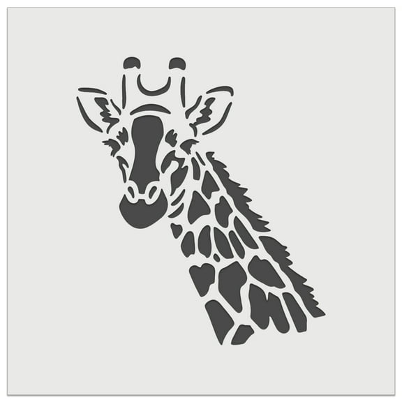 Giraffe Face DIY Cookie Wall Craft Stencil - 4.5 Inch