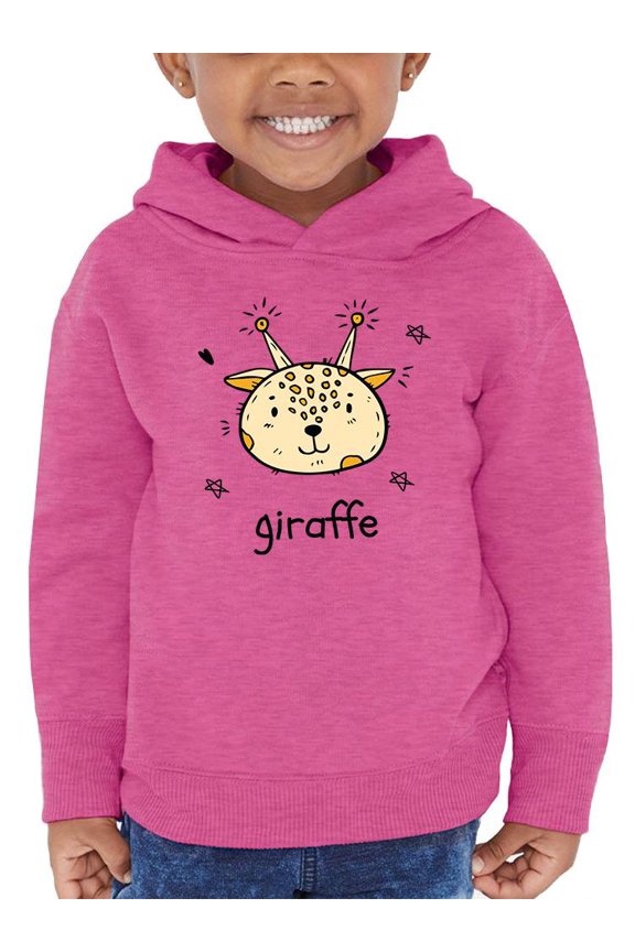 Giraffe Face Doodle Hoodie Toddler -Image by Shutterstock,  4 Toddler
