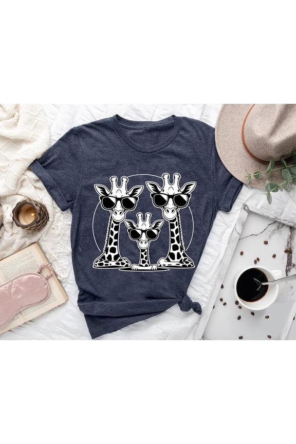 Giraffe Family Shirt: Animal Lover Apparel All Size S-5Xl